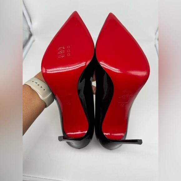 Christian Louboutin Black Patent Leather Hot Chick 100mm pumps EU 42 - Picture 10 of 11